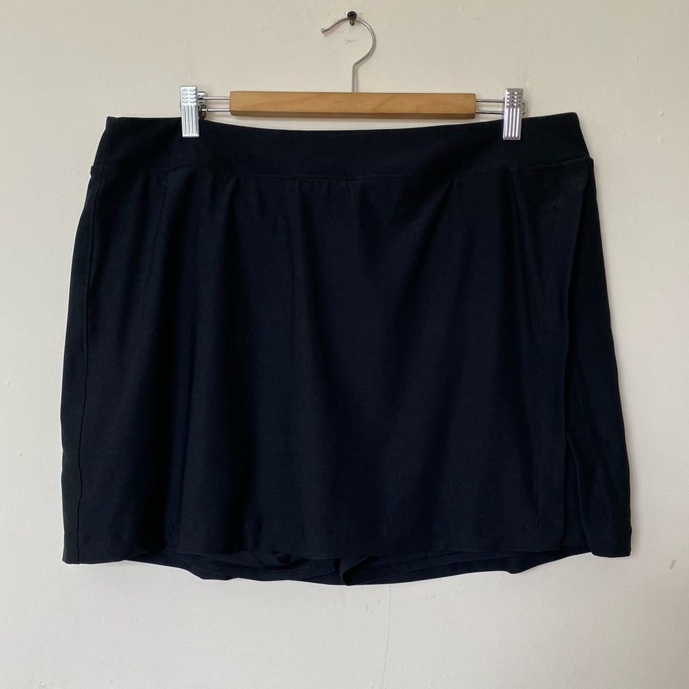 Outdoor Voices Court Active Tennis Skort Side Slit 4.5” Inseam Black Sz XXXL - Picture 3 of 11